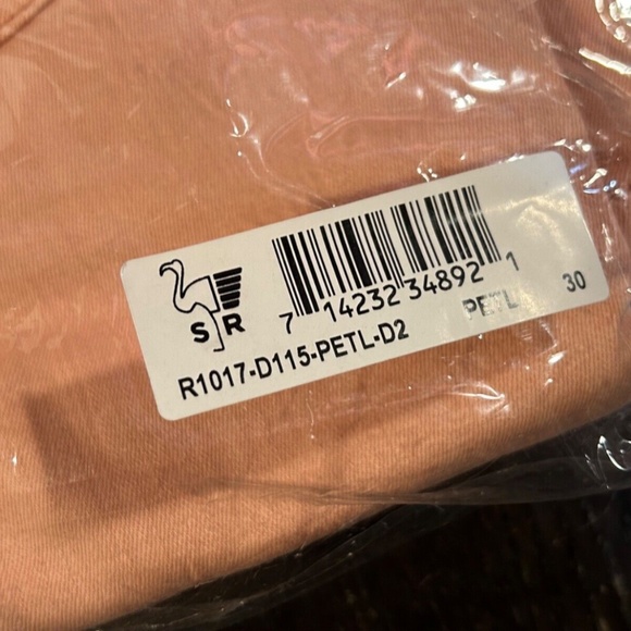 Sandrine Rose x Free People Super Flare Denim Jeans Petal Pink Size 30 - NWT - Picture 9 of 14